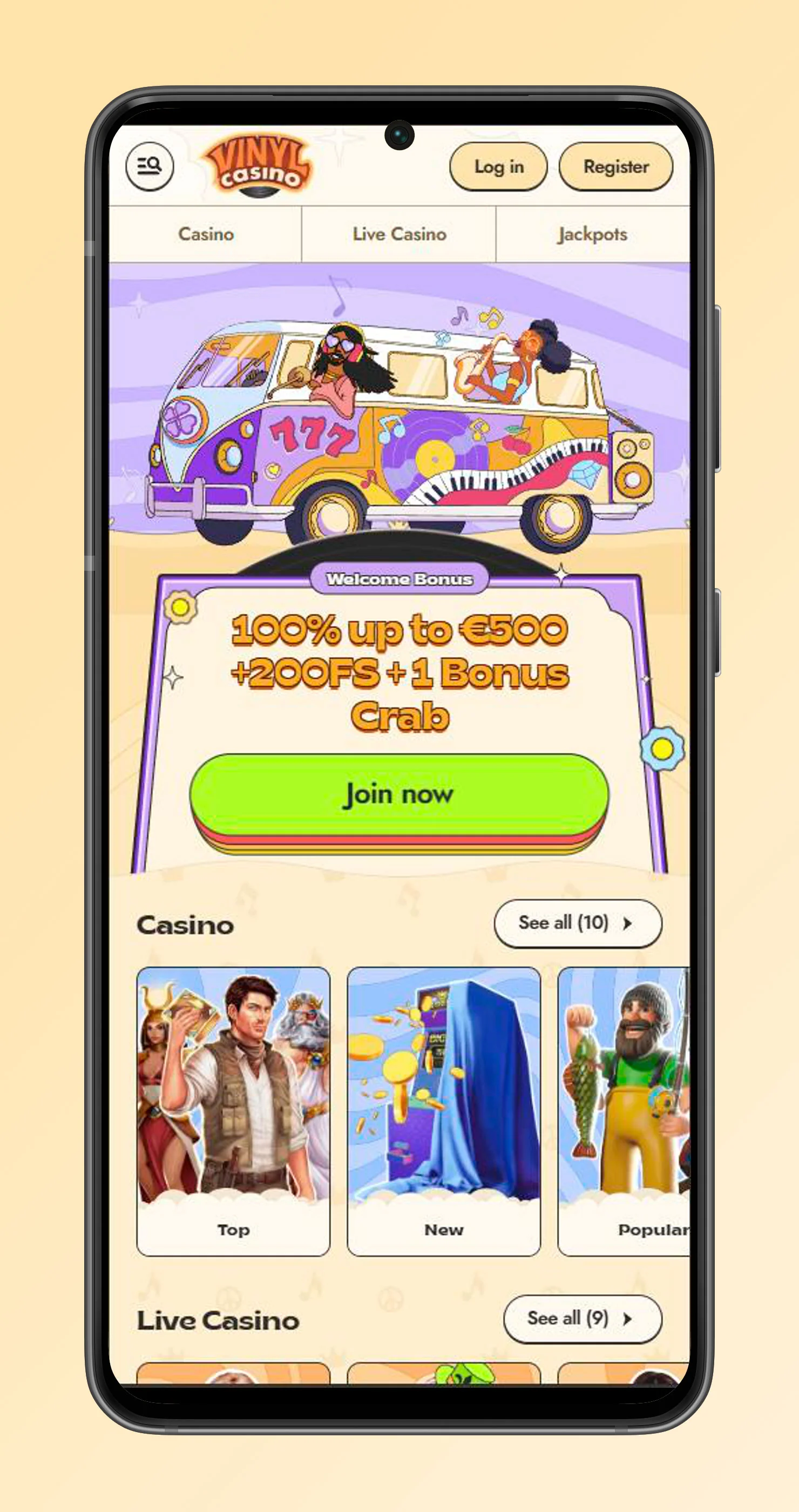 mobile app vinylcasino