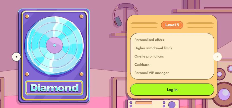vip diamond level vinylcasino