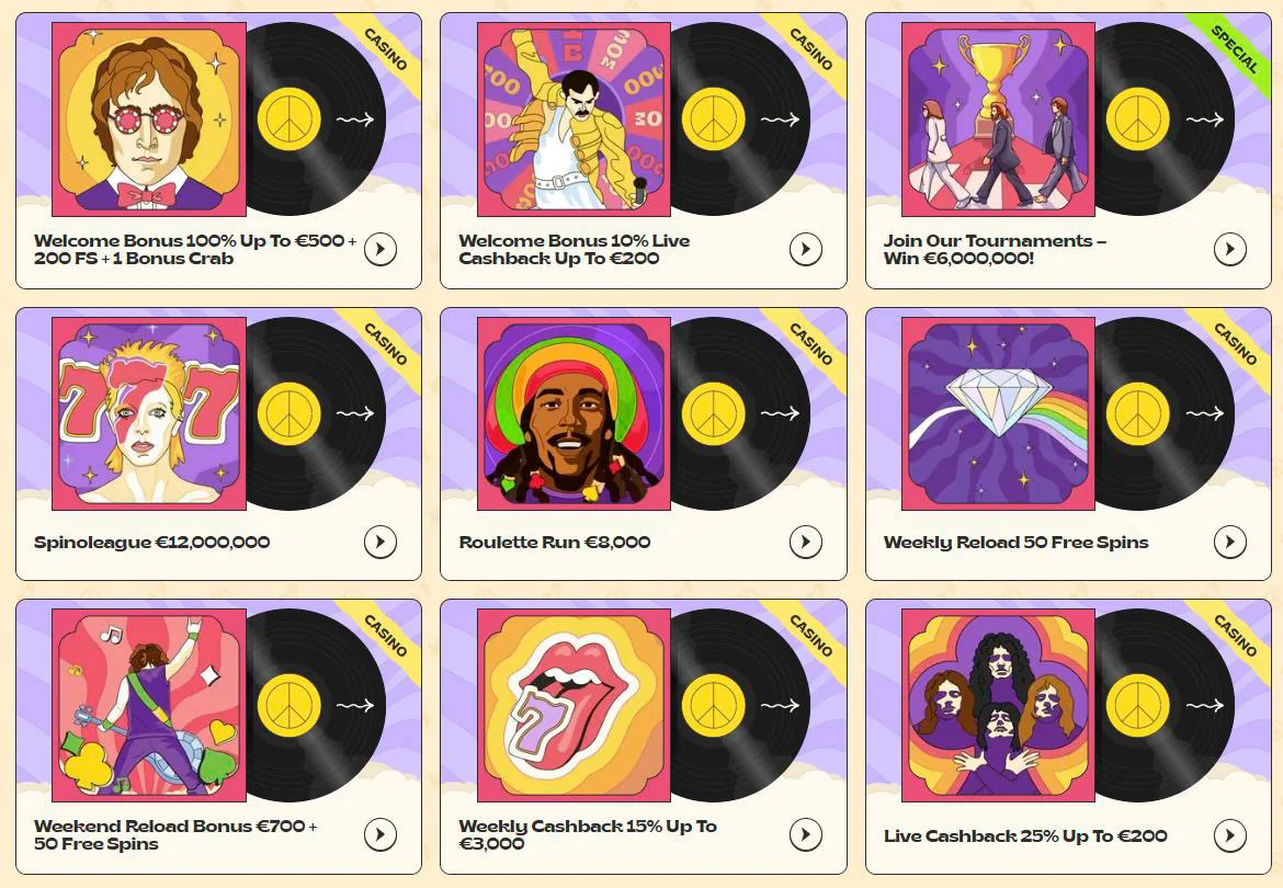 all bonuses at vinyl casino